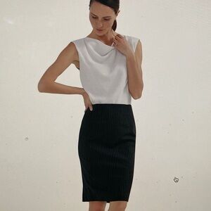 Cobble Hill Skirt Pinstripe MM Lafleur